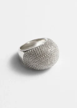 Best Sale & Other Stories Bague Bombée à Strass Argenté