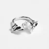 Best & Other Stories Bague En Argent De Forme Organique Argenté