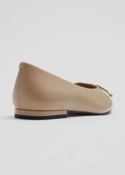 Best Sale & Other Stories Ballerines En Cuir Beige