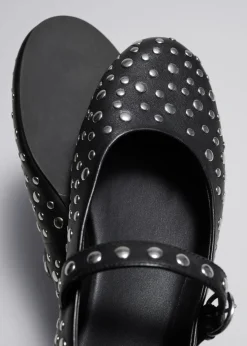 Online & Other Stories Ballerines En Cuir Clouté