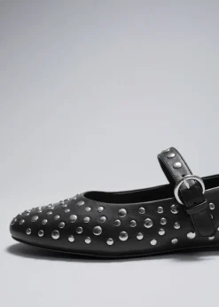 Online & Other Stories Ballerines En Cuir Clouté