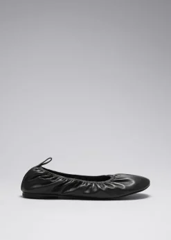 Flash Sale & Other Stories Ballerines En Cuir Froncé
