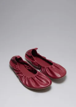Flash Sale & Other Stories Ballerines En Cuir Froncé