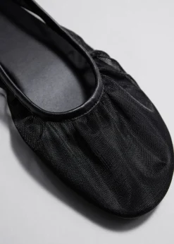 Best Sale & Other Stories Ballerines En Mesh à Bordures En Cuir