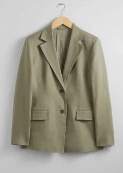 Store & Other Stories Blazer Ajusté En Lin