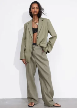 Store & Other Stories Blazer Ajusté En Lin