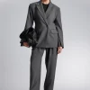 New & Other Stories Blazer Habillé à Larges épaules Gris