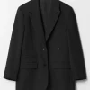 Outlet & Other Stories Blazer Oversize En Laine Mélangée Noir