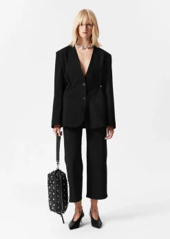 Online & Other Stories Blazer Sans Col Noir