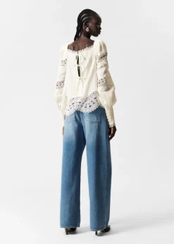 Best & Other Stories Blouse à Bordure En Dentelle