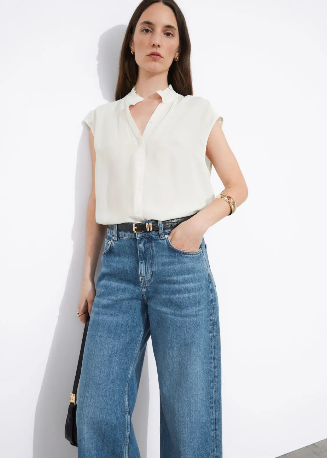 Sale & Other Stories Blouse à Col Volanté