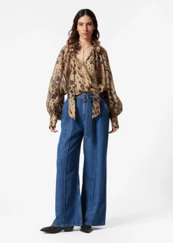 Fashion & Other Stories Blouse à Encolure Volantée Avec Lien à Nouer