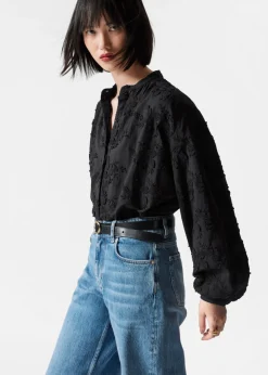 Best & Other Stories Blouse Ample à Fleurs En Appliqué