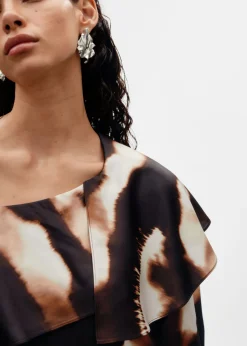 Store & Other Stories Blouse Asymétrique En Satin Marron