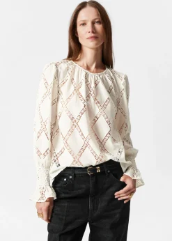 Cheap & Other Stories Blouse Brodée à Poignets Volantés