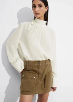 Hot & Other Stories Blouse En Soie à Col Montant