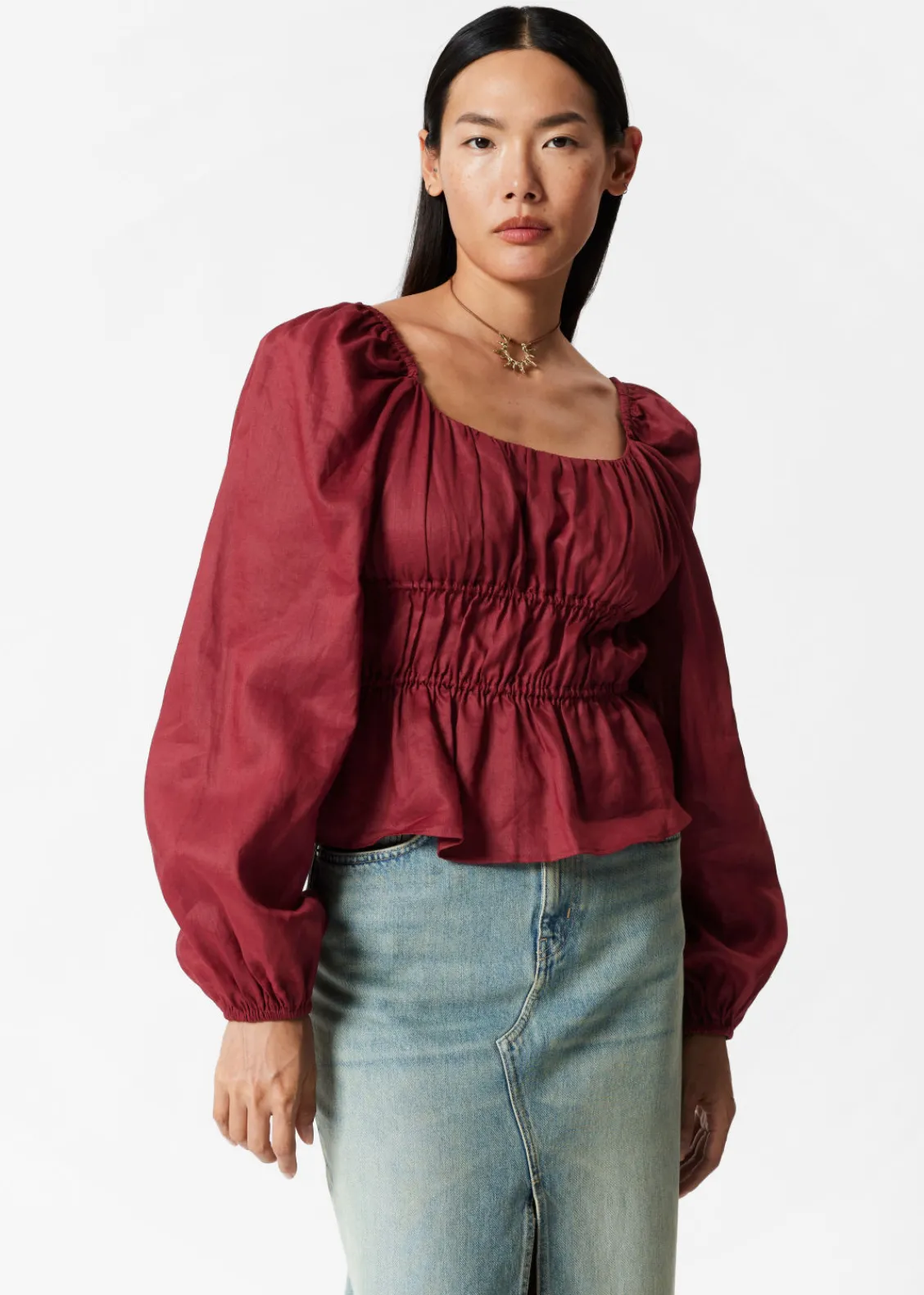 Store & Other Stories Blouse Froncée