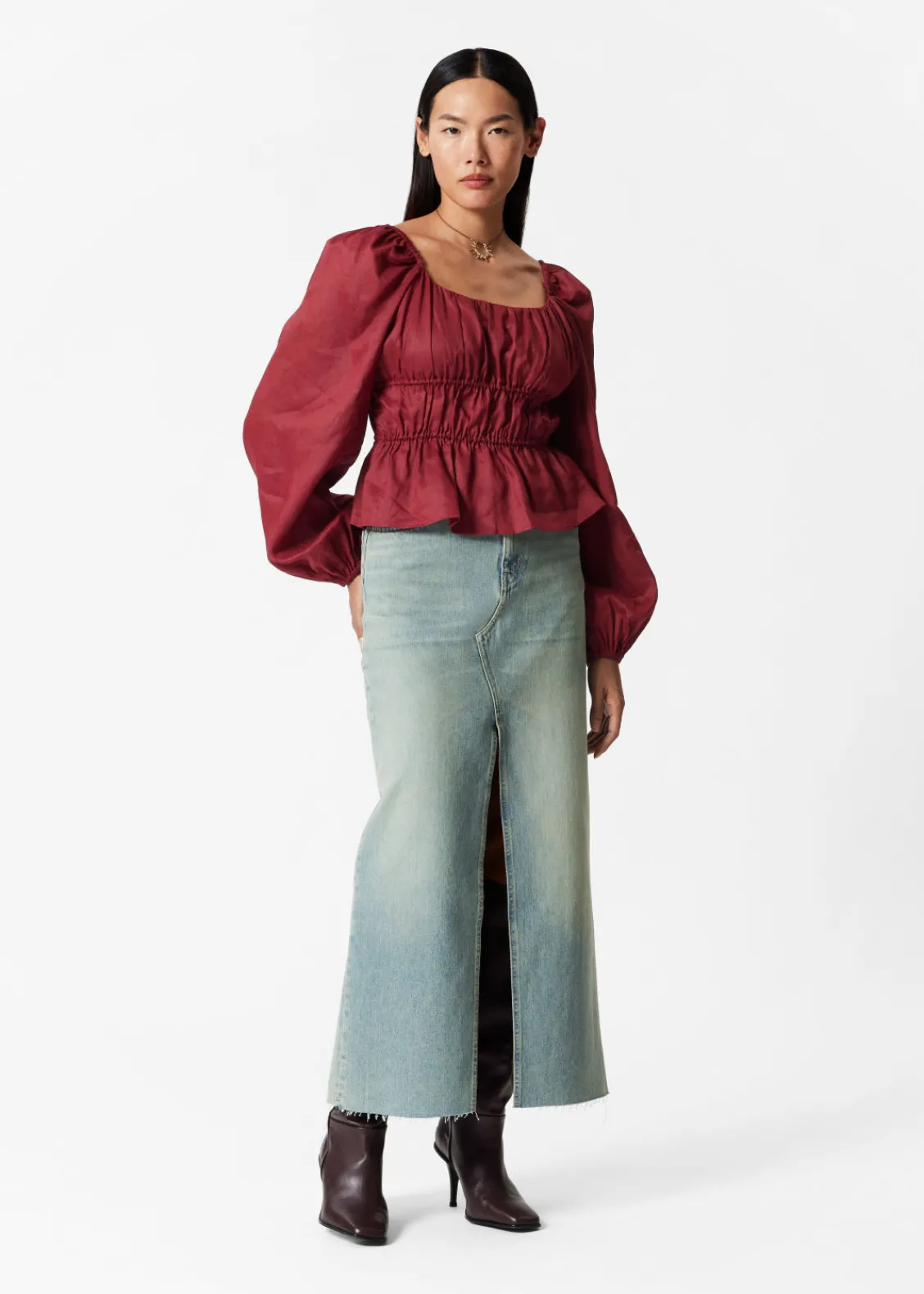 Store & Other Stories Blouse Froncée