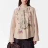Sale & Other Stories Blouse Imprimée à Nœud Beige