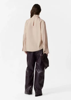 Sale & Other Stories Blouse Imprimée à Nœud Beige