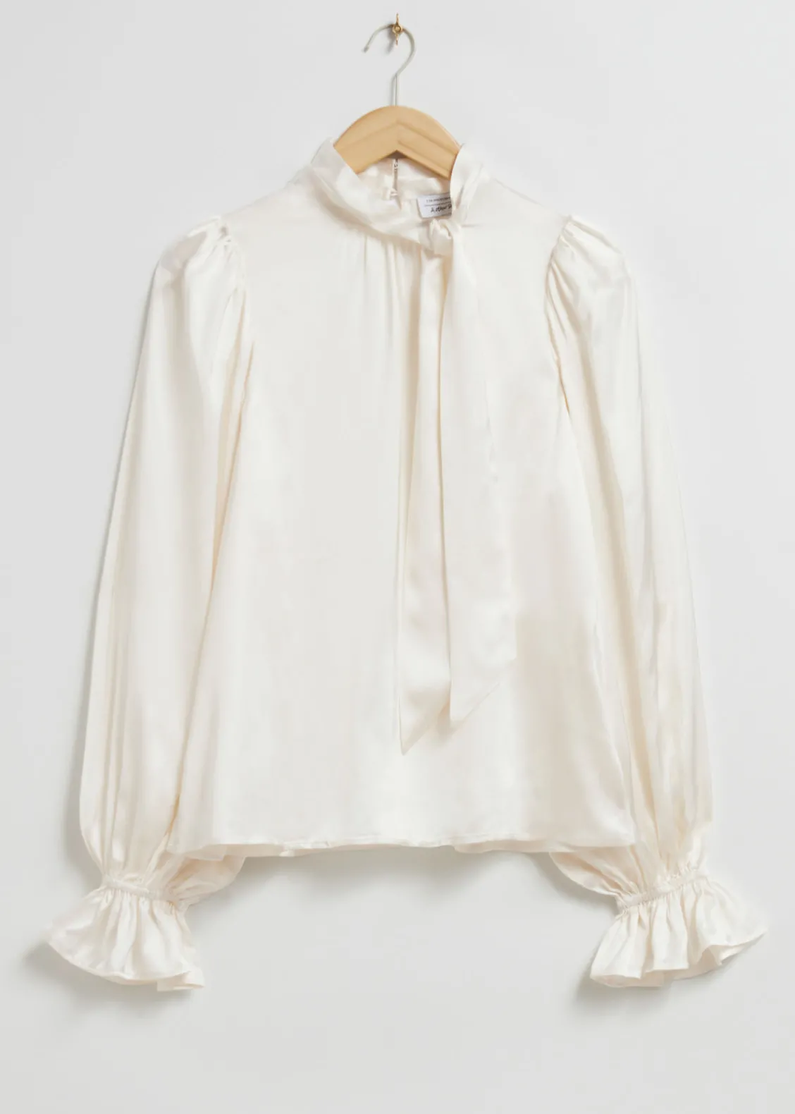 Flash Sale & Other Stories Blouse Lavallière Ivoire