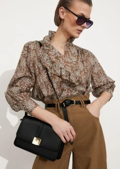 Discount & Other Stories Blouse Oversize à Volants Beige foncé