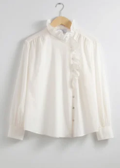 Online & Other Stories Blouse Volantée Blanc