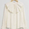 Store & Other Stories Blouse Volantée En Jacquard Jacquard ivoire