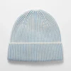 Outlet & Other Stories Bonnet En Laine Bicolore Bleu clair