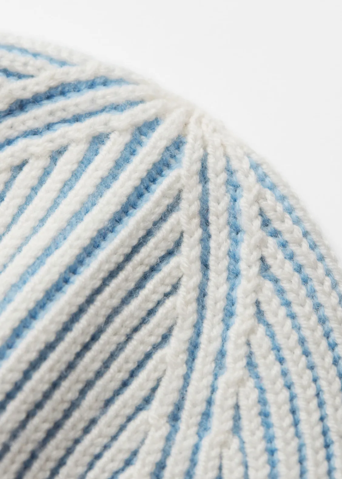 Outlet & Other Stories Bonnet En Laine Bicolore Bleu clair