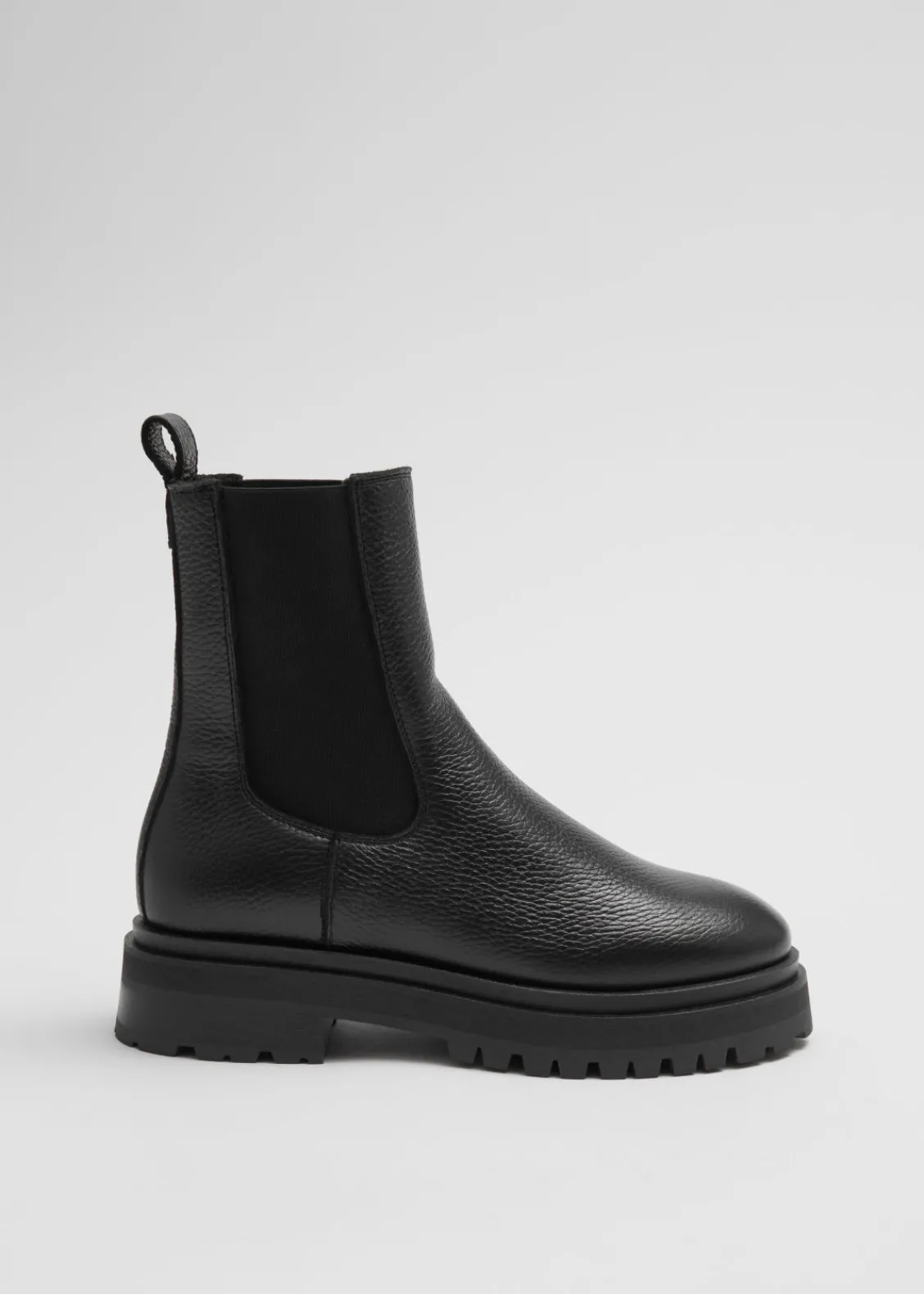 Best & Other Stories Bottes Chelsea En Cuir épais Doublé Noir