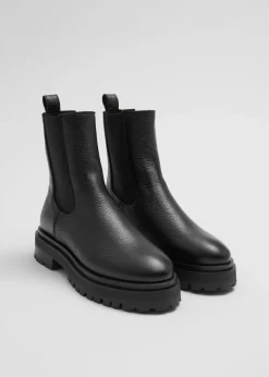 Best & Other Stories Bottes Chelsea En Cuir épais Doublé Noir