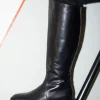 New & Other Stories Bottes De Style équitation En Cuir Noir