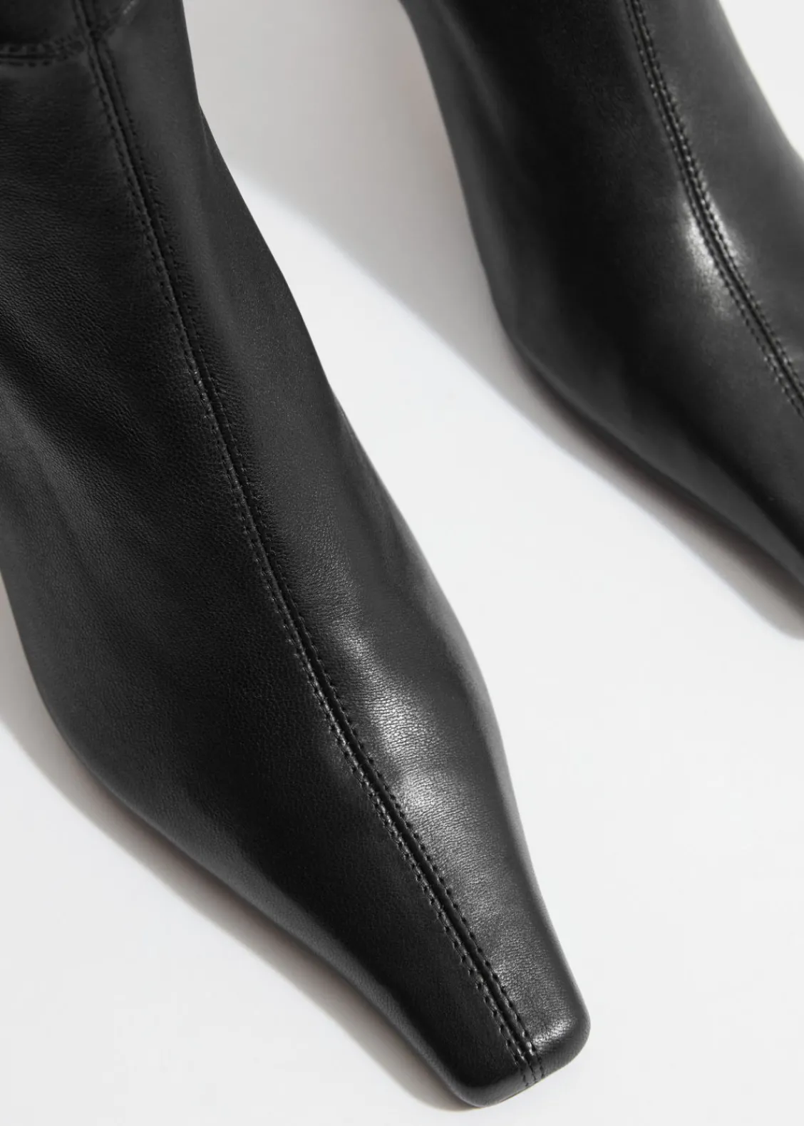 Clearance & Other Stories Bottes Hauteur Genou En Cuir Extensible Noir
