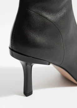 Clearance & Other Stories Bottes Hauteur Genou En Cuir Extensible Noir