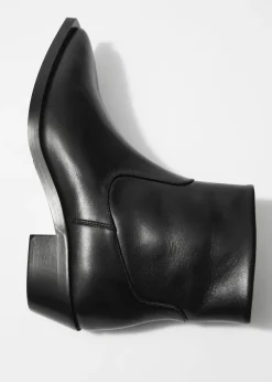 Discount & Other Stories Bottines En Cuir à Bout Pointu Noir