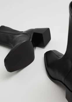 Online & Other Stories Bottines-chaussettes En Cuir