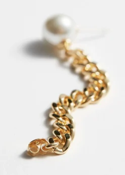 Cheap & Other Stories Boucles D’oreilles Effet Drapé à Perles Doré