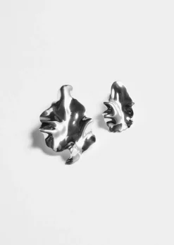Store & Other Stories Boucles D’oreilles En Argent De Forme Organique Argenté