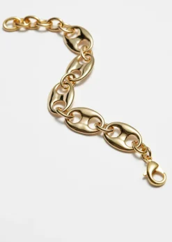Hot & Other Stories Bracelet En Chaîne Sculpturale Doré
