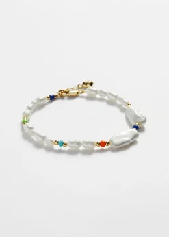 New & Other Stories Bracelet En Perles Et Perles Fantaisie Ivoire