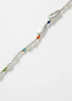 New & Other Stories Bracelet En Perles Et Perles Fantaisie Ivoire