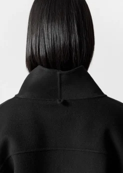 Flash Sale & Other Stories Cape Asymétrique En Laine Mélangée Noir