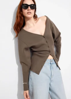 Best & Other Stories Cardigan Boutonné En Maille Taupe