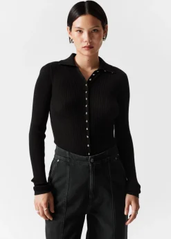Flash Sale & Other Stories Cardigan Coccinelle En Mérinos Noir