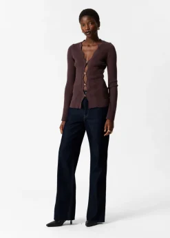 Best Sale & Other Stories Cardigan Festonné En Laine Mérinos