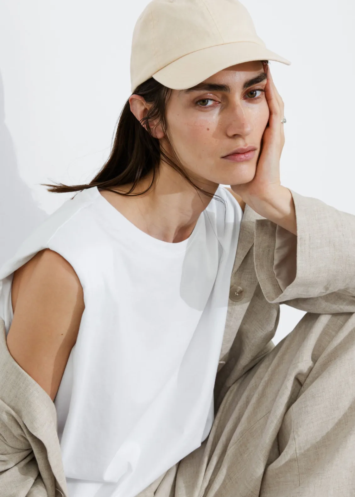 New & Other Stories Casquette De Baseball En Denim Décoloré