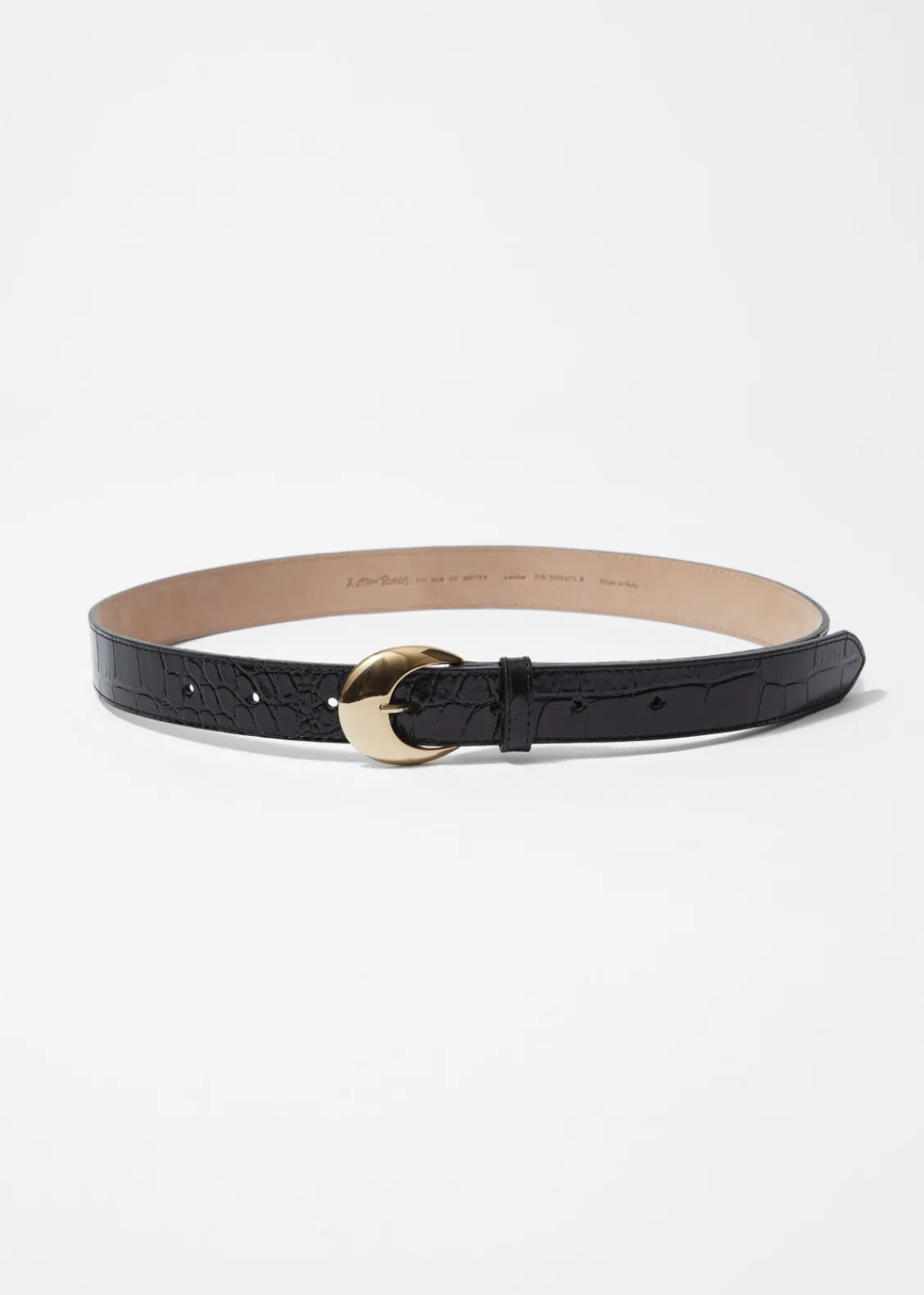 Online & Other Stories Ceinture Classique En Cuir Croco
