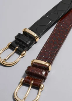 Fashion & Other Stories Ceinture En Cuir Croco