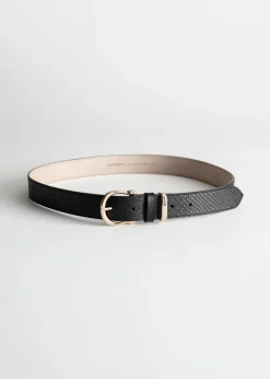 Online & Other Stories Ceinture En Cuir Croco